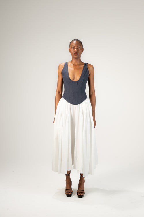 Hazel Midi Corset Dress